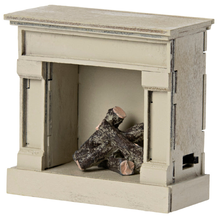 Maileg Toys Mouse Living Miniature Fireplace Off-White