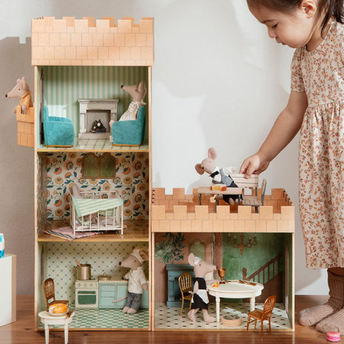 Maileg Toys Mouse Living Miniature Fireplace Off-White