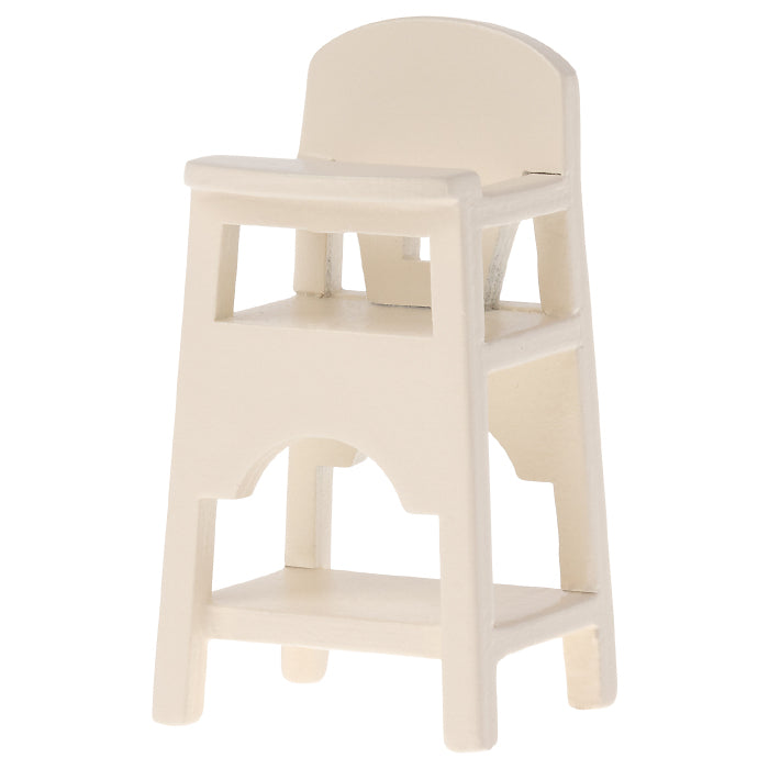 Maileg Toys Mouse Nursery Miniature High Chair Off-White