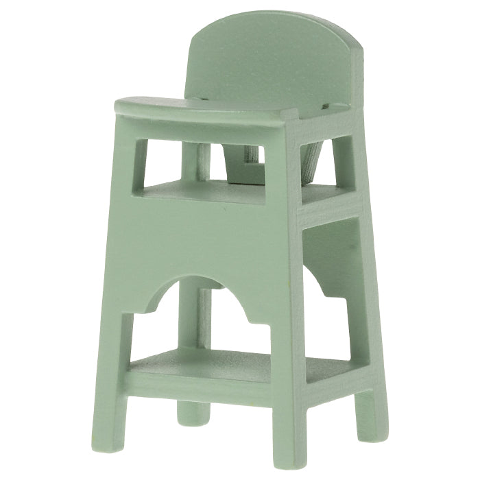 Maileg Toys Mouse Nursery Miniature High Chair Mint