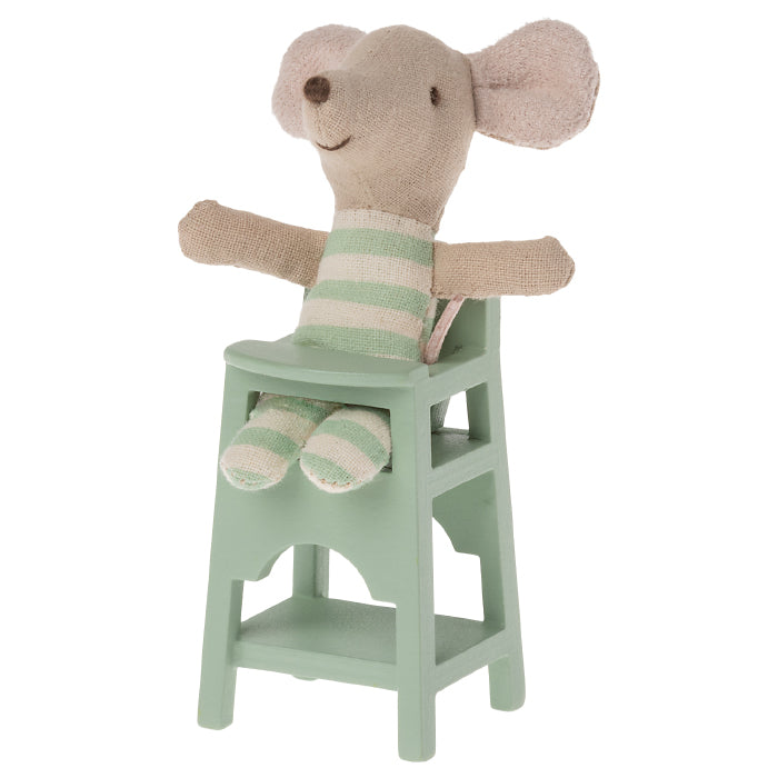 Maileg Toys Mouse Nursery Miniature High Chair Mint
