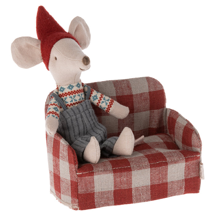 Maileg Toys Mouse Living Miniature Couch Red