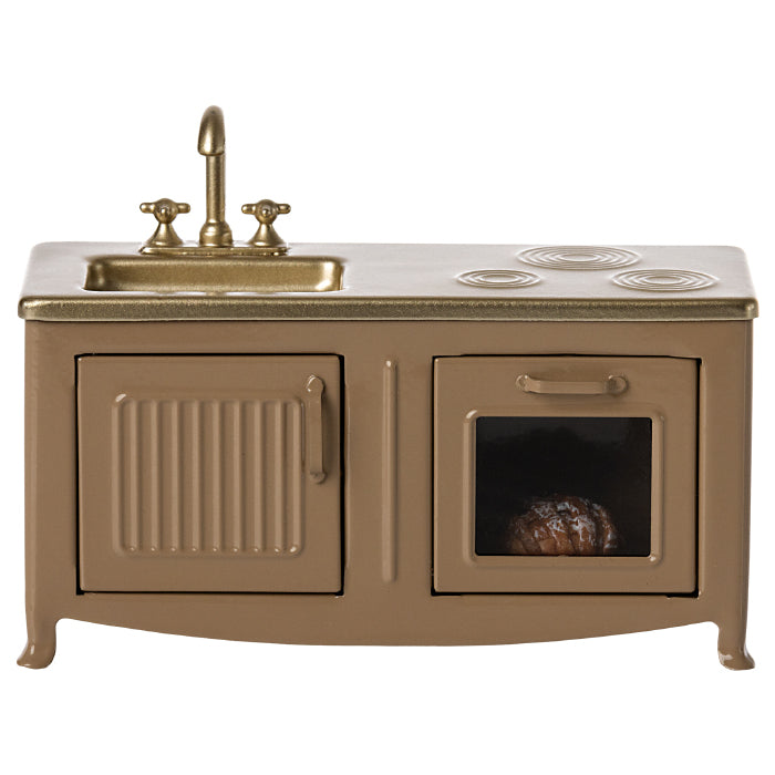 Maileg Toys Mouse Kitchen Miniature Chef Station Light Brown