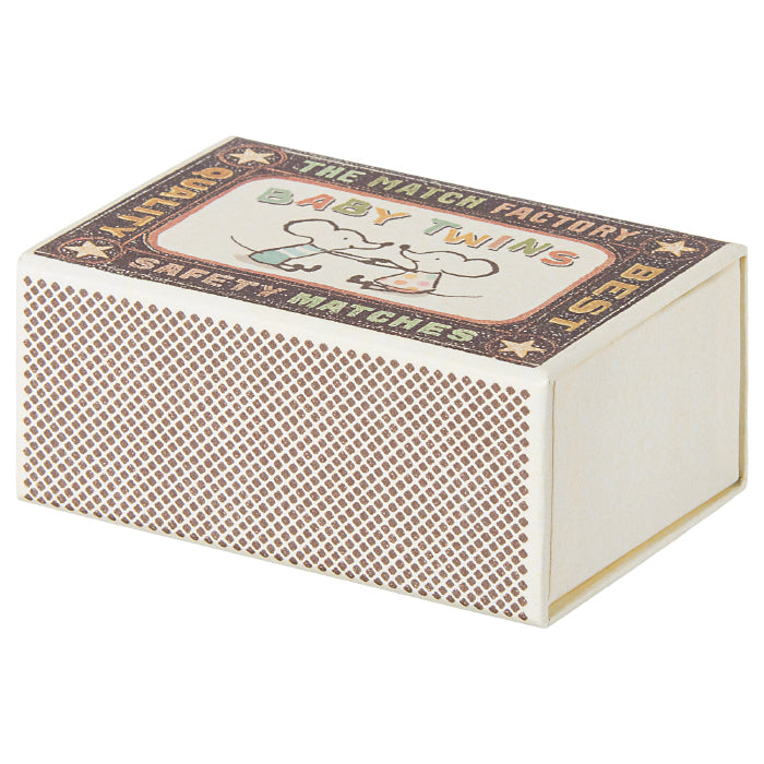 Maileg Toys Mouse Family Twins Baby Mice In Matchbox