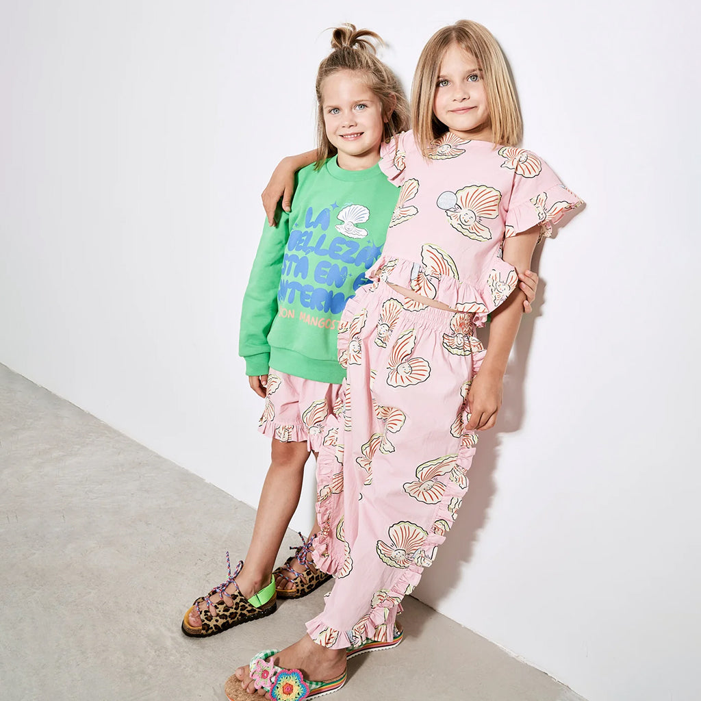 Maison Mangostan Child Oyster Blouse Pink