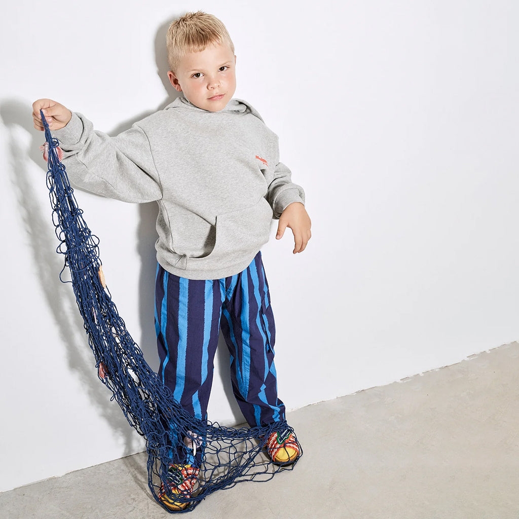 Maison Mangostan Child Cargo Pants Blue Stripes