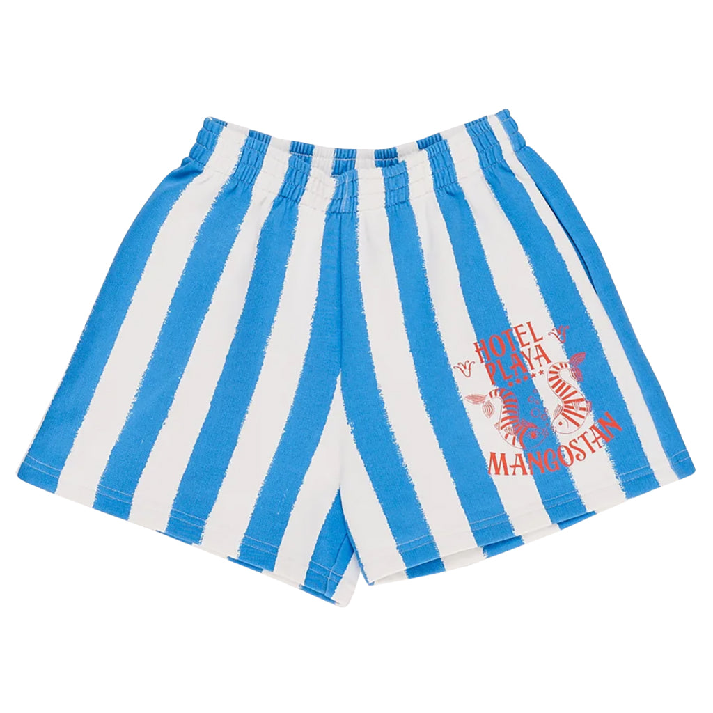 Maison Mangostan Child Shorts Blue And White Stripes