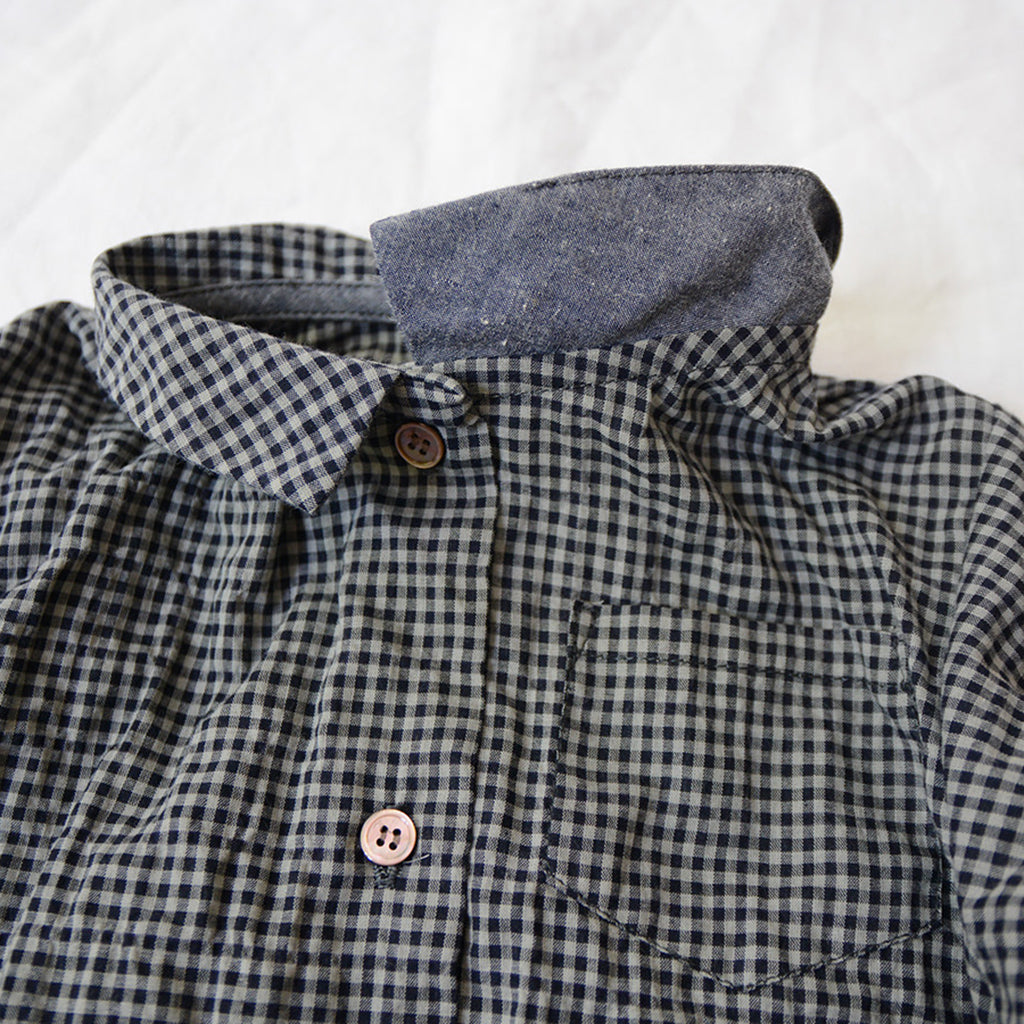 Makié Baby And Child Simon Shirt Charcoal Grey Gingham