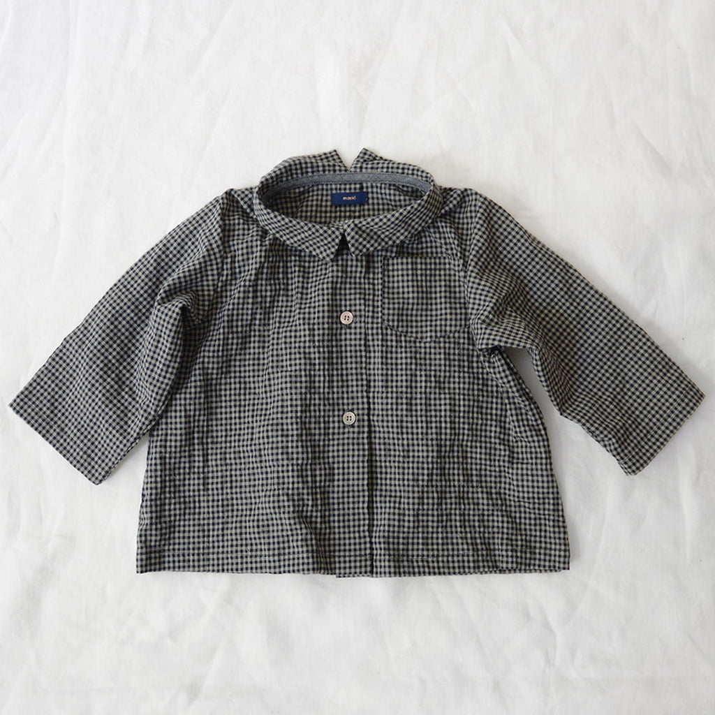 Makié Baby And Child Simon Shirt Charcoal Grey Gingham
