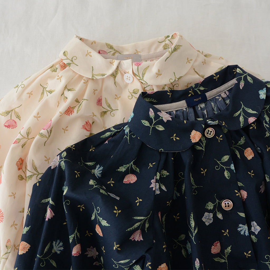 Makié Baby And Child Rita Blouse Cream Flower Print