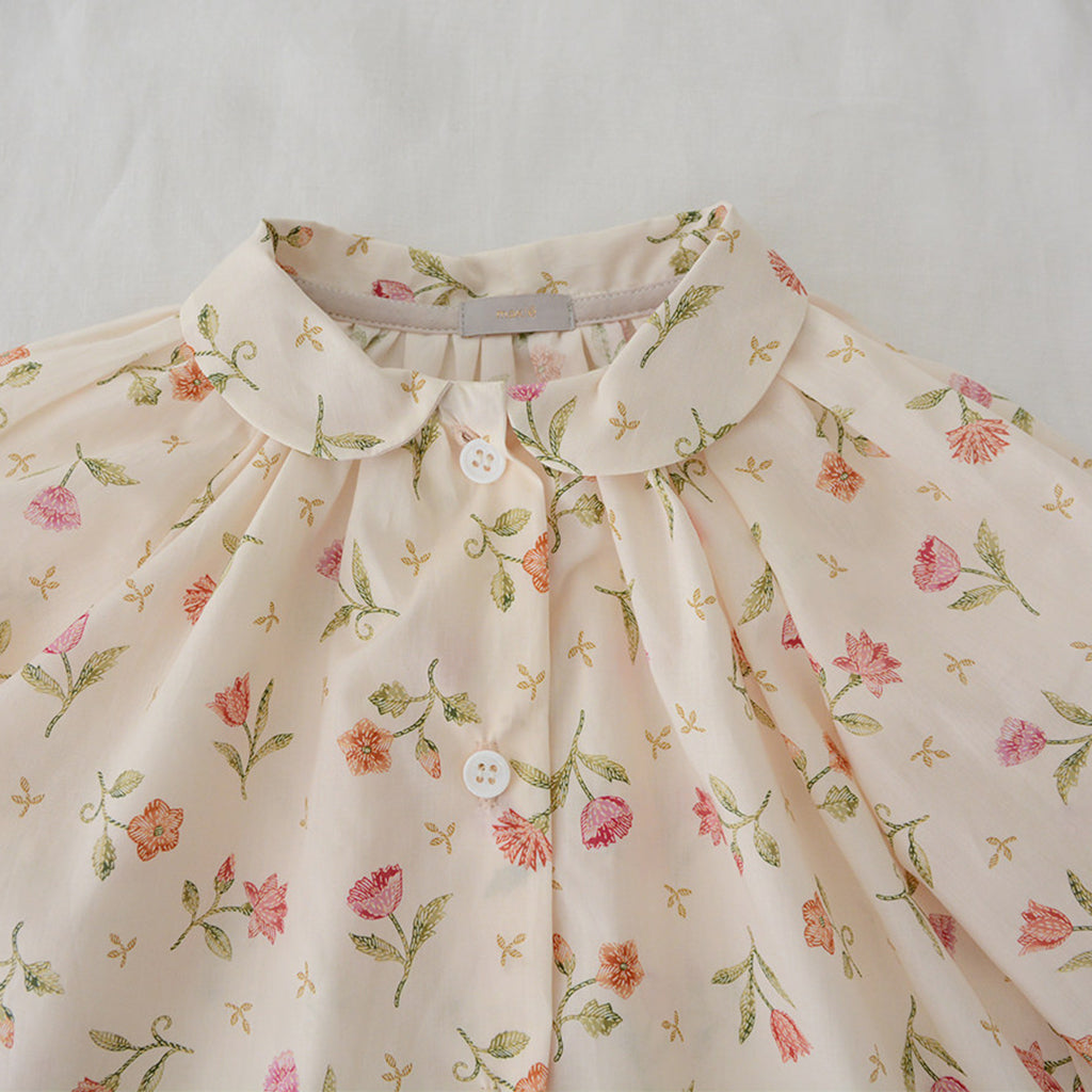 Makié Baby And Child Rita Blouse Cream Flower Print