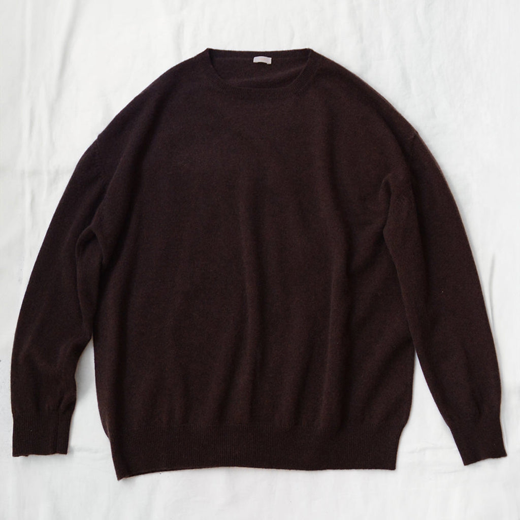 Makié Woman Round Neck Cashmere Sweater Chocolate Brown