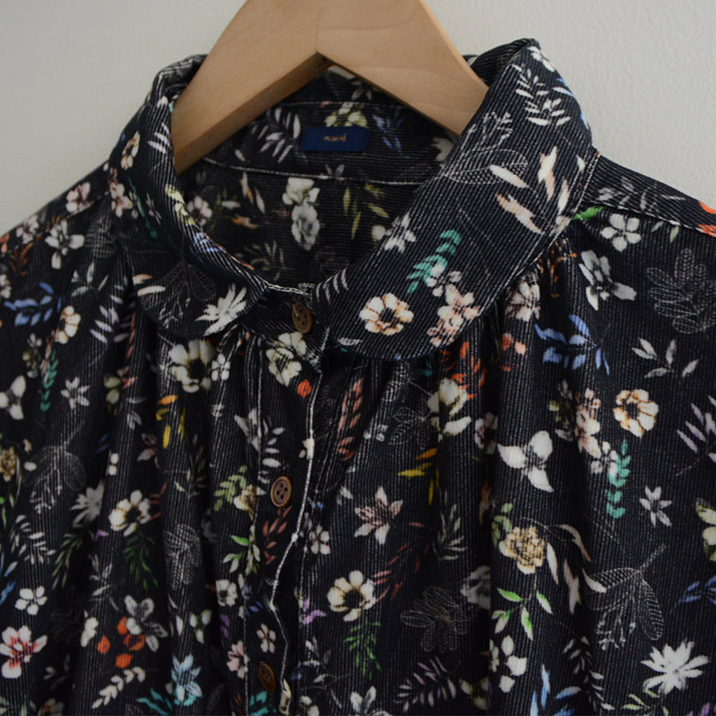 Makié Adult Emilia Dress Corduroy Charcoal Grey Flower