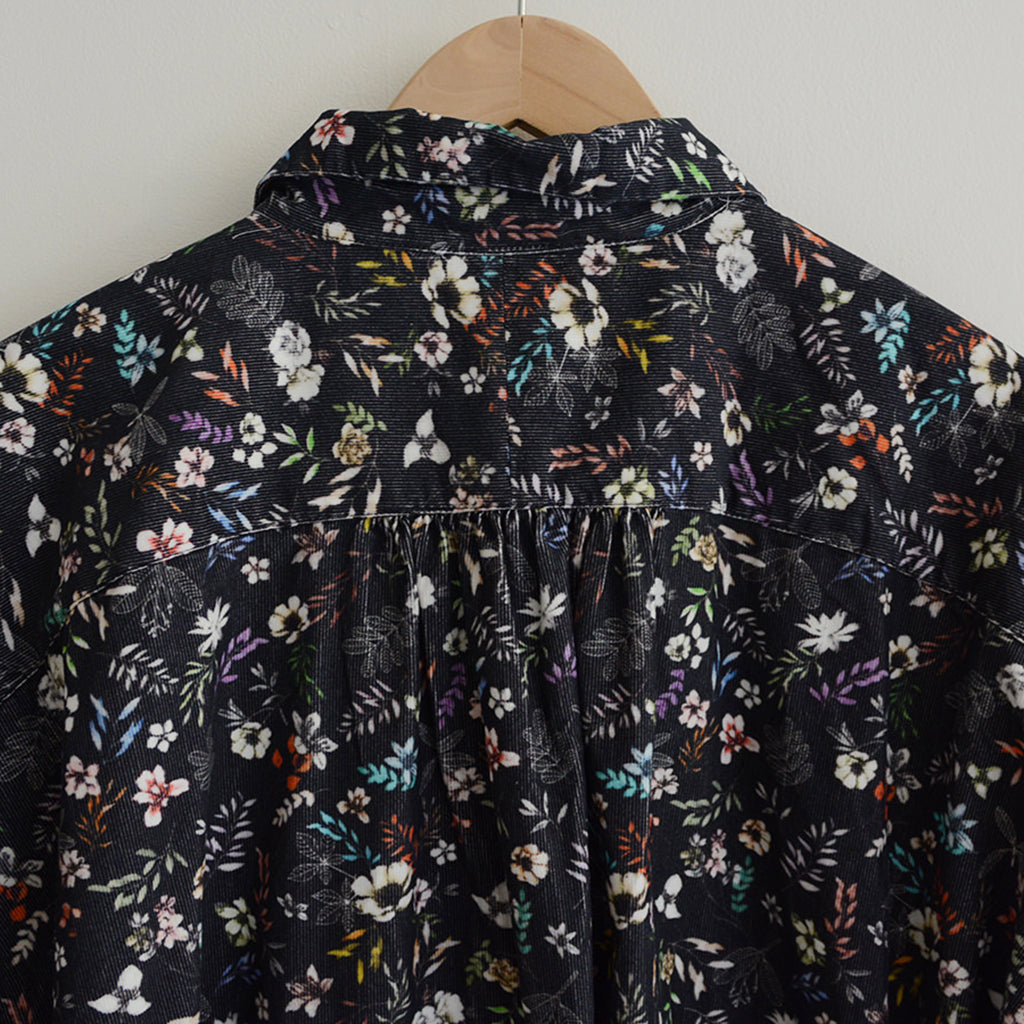 Makié Adult Emilia Dress Corduroy Charcoal Grey Flower