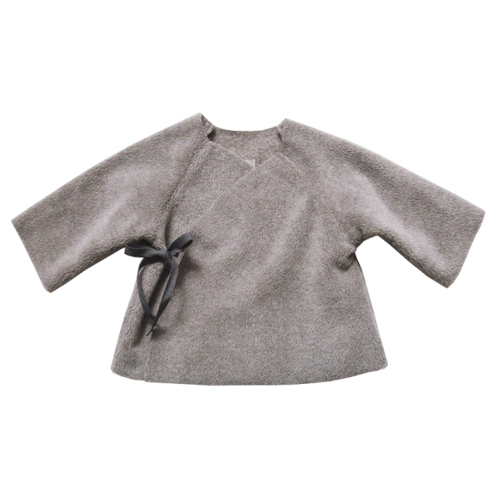 Makié Baby Fleece Kimono Jacket Taupe Beige