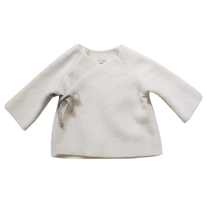 Makié Baby Fleece Kimono Jacket Cream