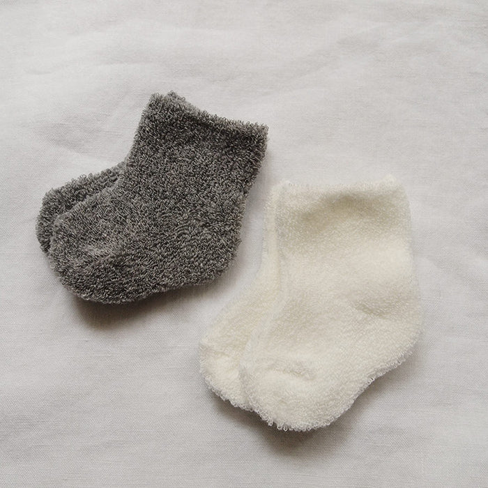 Makié Baby Pile Socks Cream
