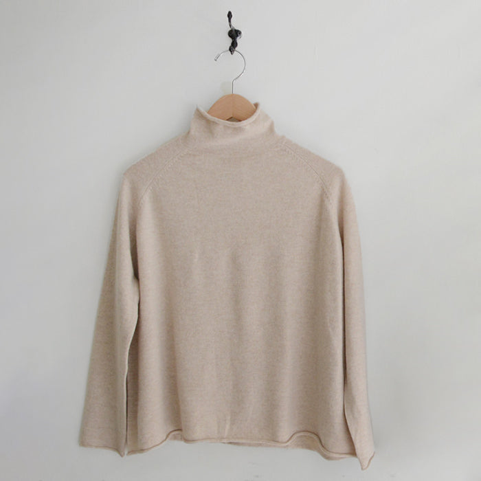 Makié Adult Cashmere High Neck Sweater Nude Cream