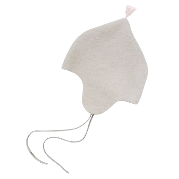 Makié Baby Fleece Bonnet Ivory White Cream
