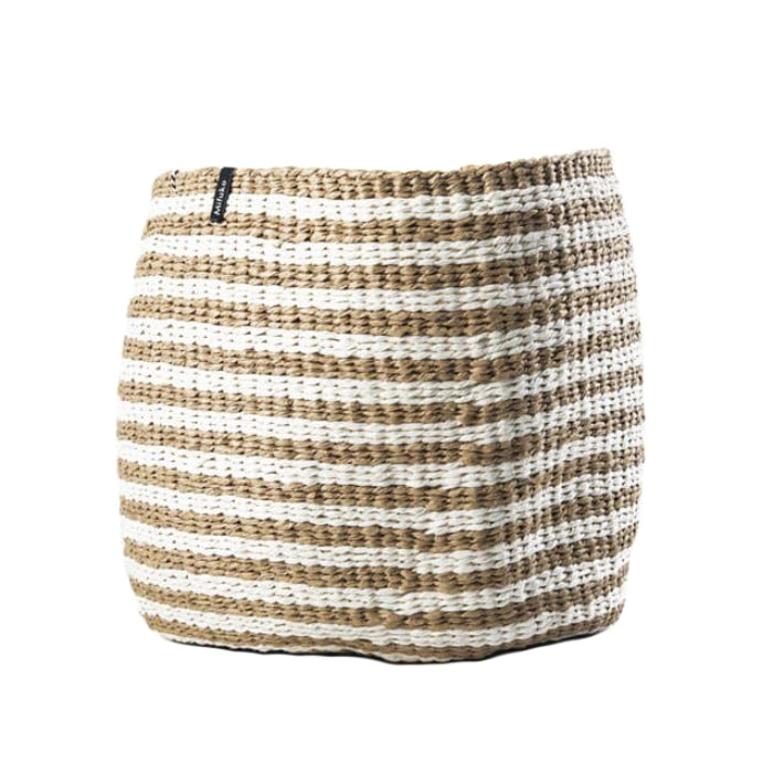 Mifuko Kiondo Basket Thin Brown Stripes Small