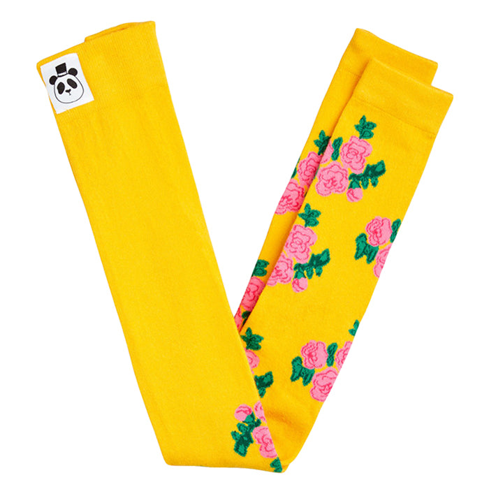 Mini Rodini Child Roses Tights Yellow