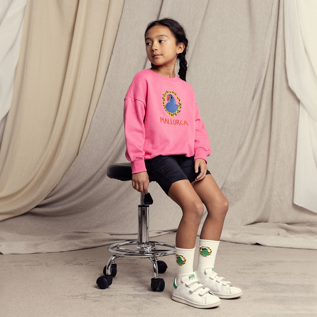 Mini Rodini Child Parrot Sweatshirt Pink