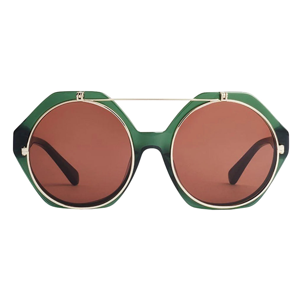 Mini Rodini Child Flip-Up Sunglasses Green