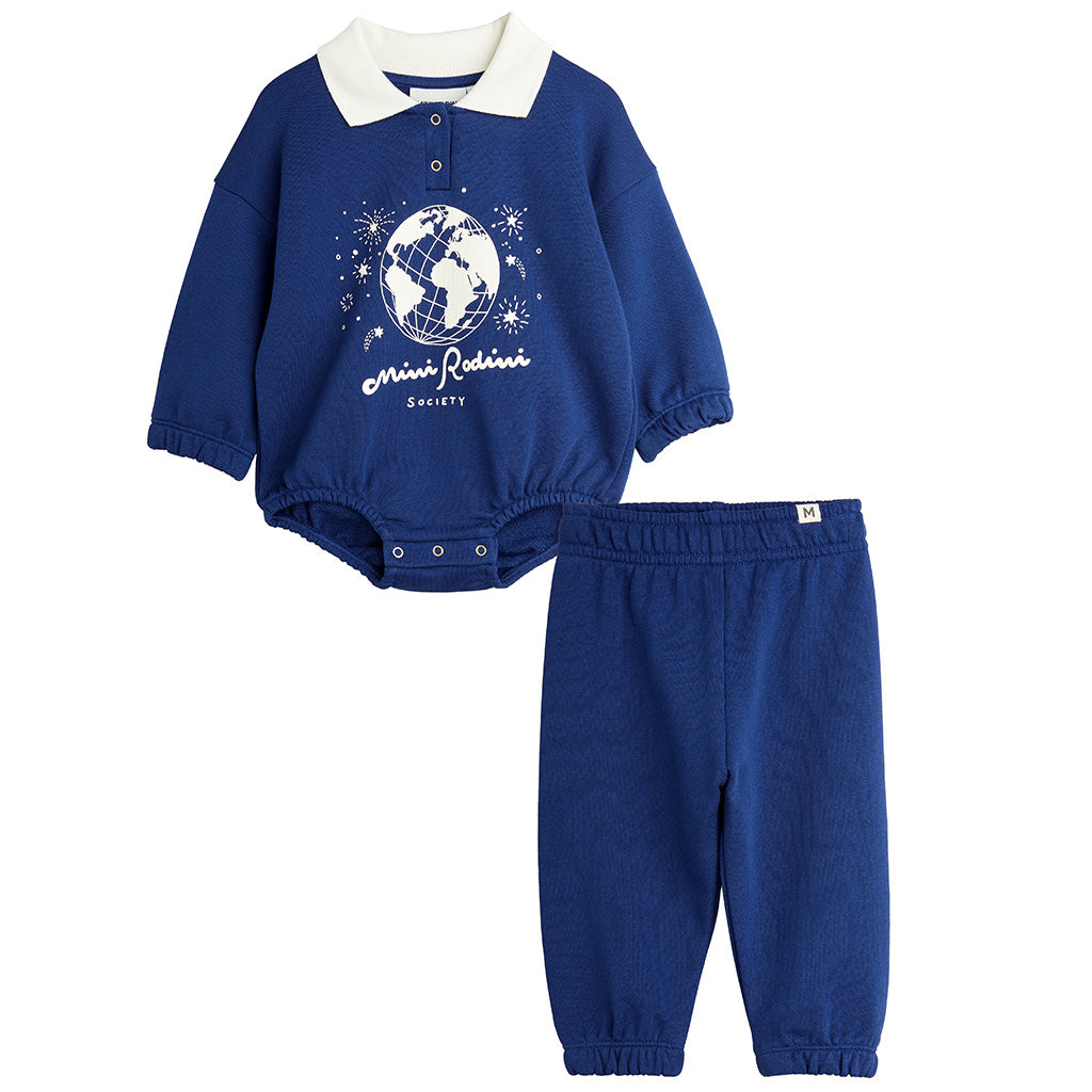 Mini Rodini Baby Two Piece Set Society Blue