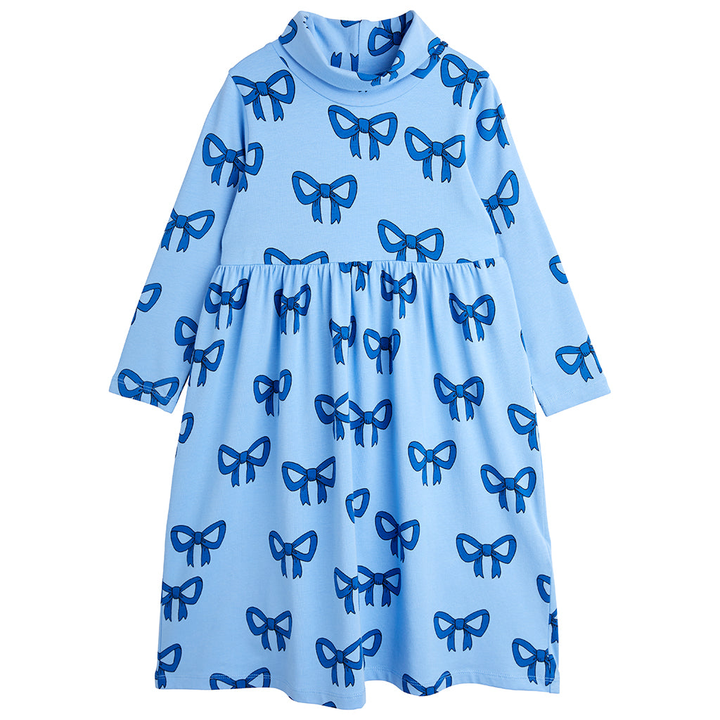 Mini Rodini Child Bow Dress Blue