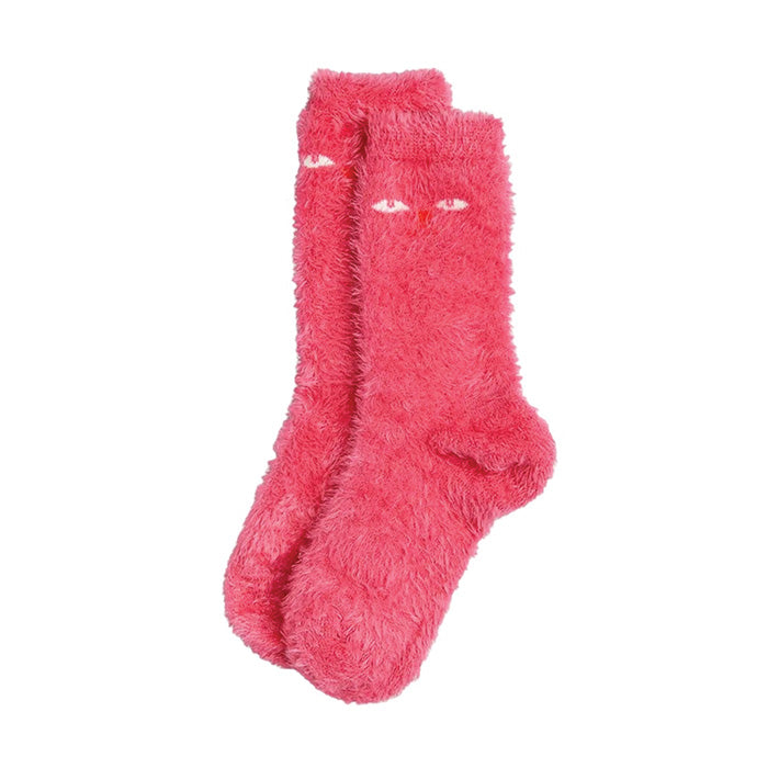 Mini Rodini Baby And Child Cat Eyes Fluffy Socks Pink