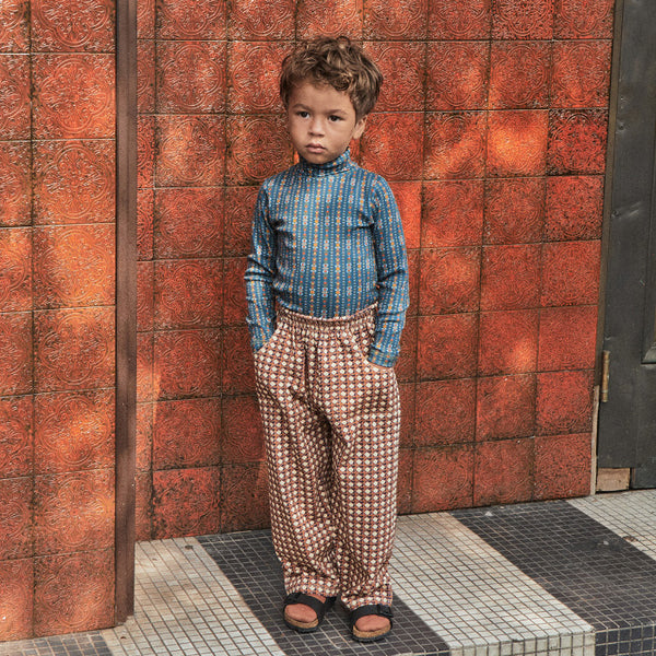 Misha & Puff Child Camp Pants Buff Lattice Brown