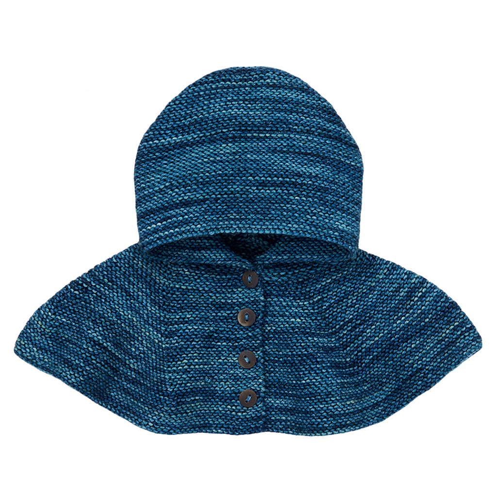 Misha & Puff Child Cate Capelet Ocean Blue Space Dye