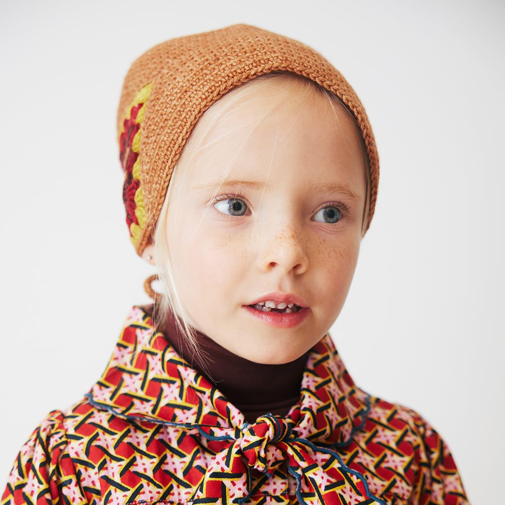 Misha & Puff Child Crochet Headwarmer Rose Gold