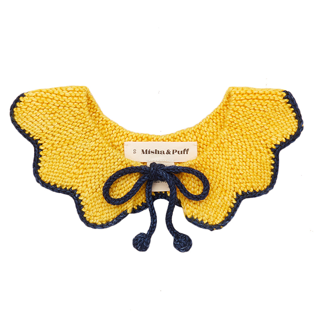 Misha & Puff Child Flower Collar Mango Yellow