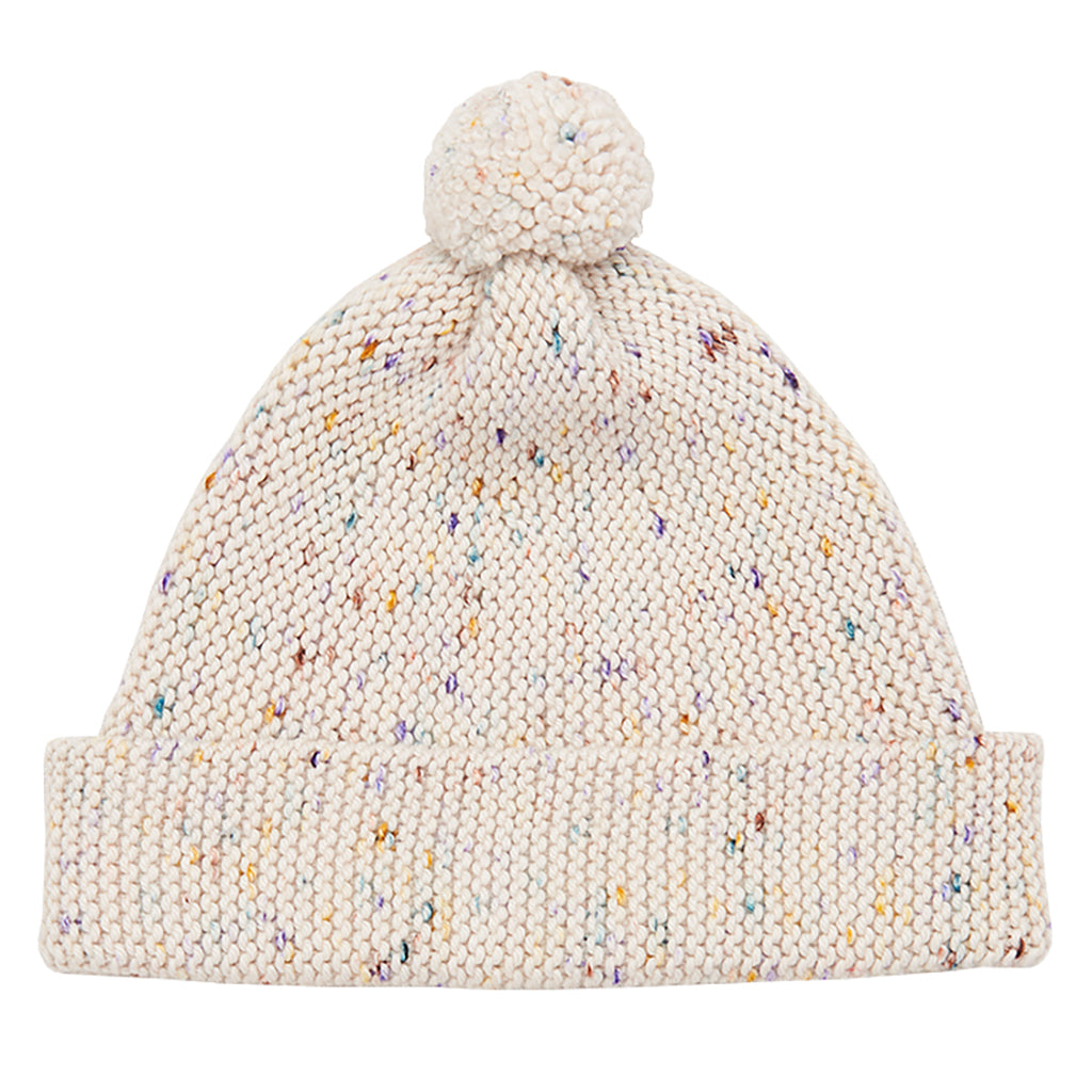 Misha & Puff Child Garter Hat Iris Cream Confetti