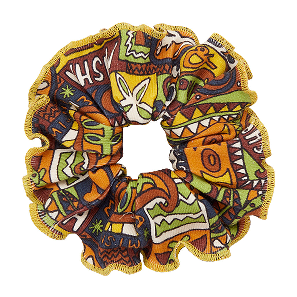 Misha & Puff Child Hair Scrunchie Fox Brown Groovy Paisley