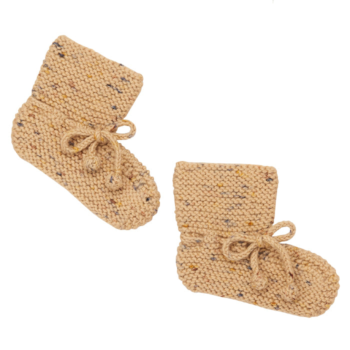 Misha & Puff Baby Classic Booties Camel Confetti Brown