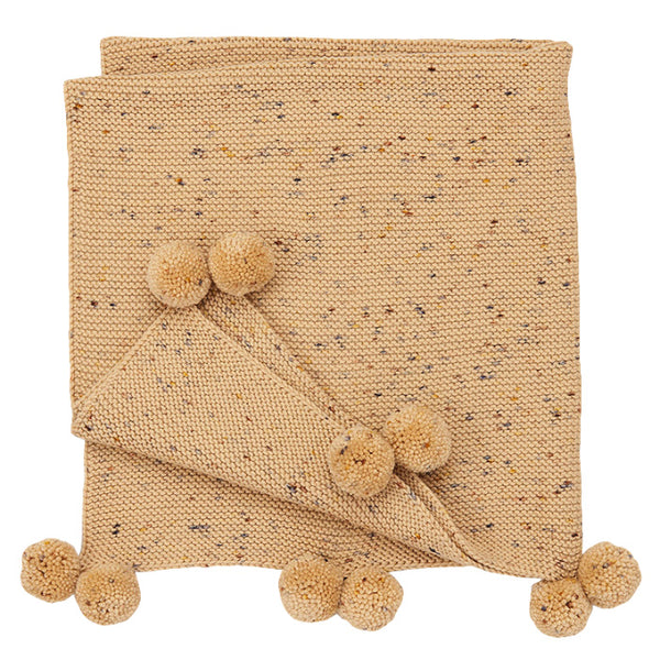 Misha & Puff Baby Heirloom Blanket Camel Confetti Brown