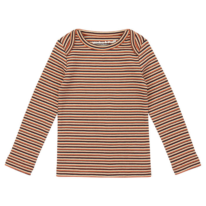 Misha & Puff Baby Mini Stripe Lap T-shirt Cinnamon Brown