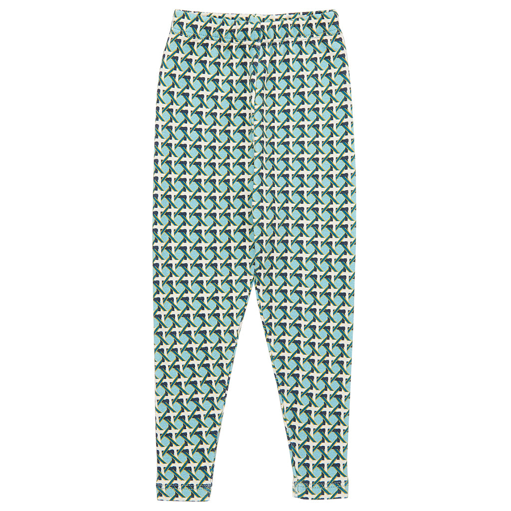 Misha &amp; Puff Baby Leggings Yonder Blue Lattice Print