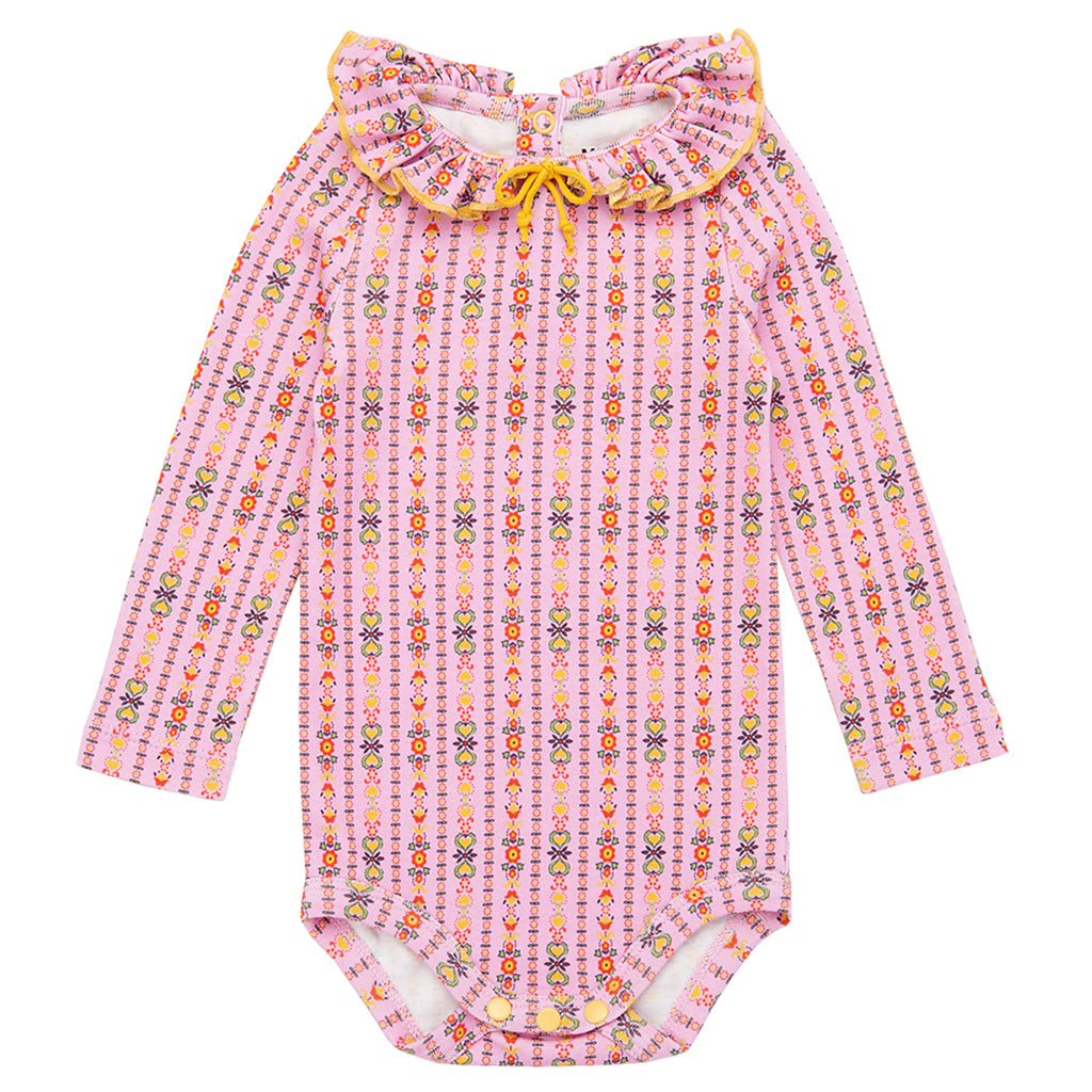 Misha & Puff Baby Pattie Bodysuit Pink Lilac Bohemia Print