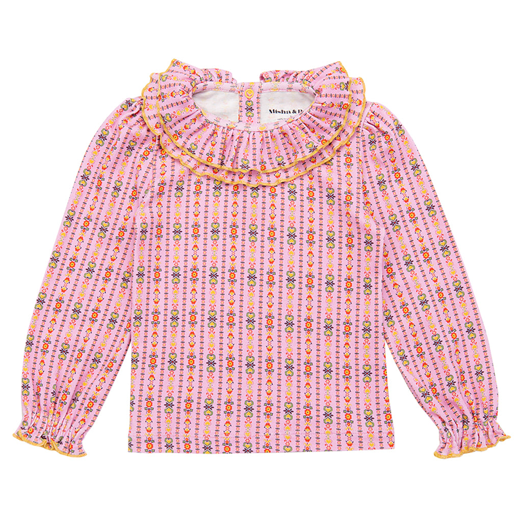 Misha & Puff Child Peggy T-shirt Pink Lilac Bohemia Print