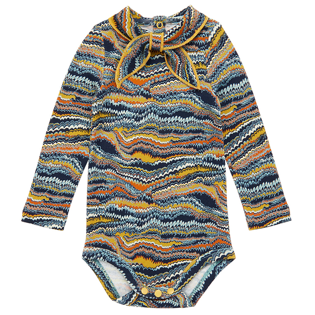 Misha & Puff Baby Scout Bodysuit Yonder Blue Scribble