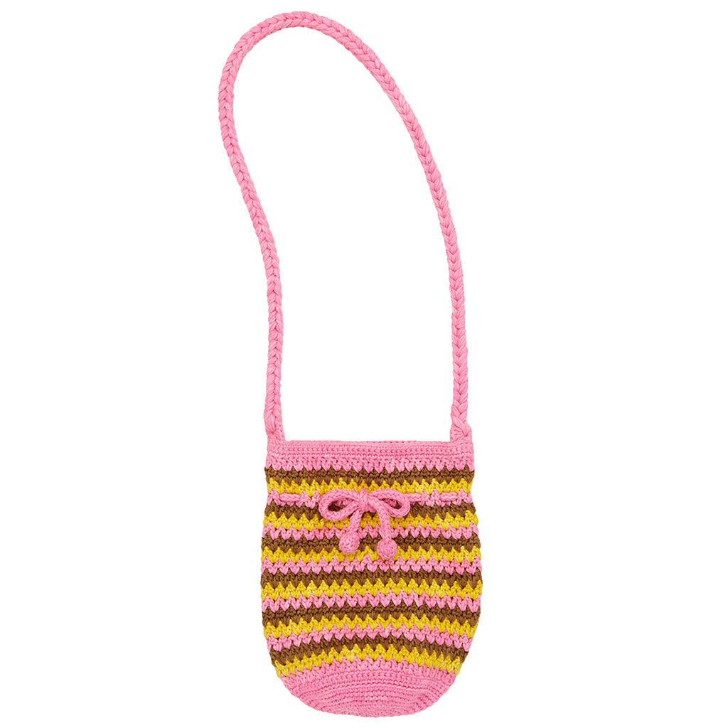 Misha & Puff Child Wellfleet Shoulder Bag Bloom Pink Stripes