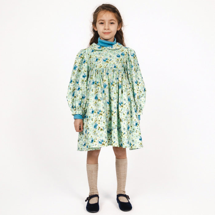 Morley Child Girl Temple Dress Mint Green Floral