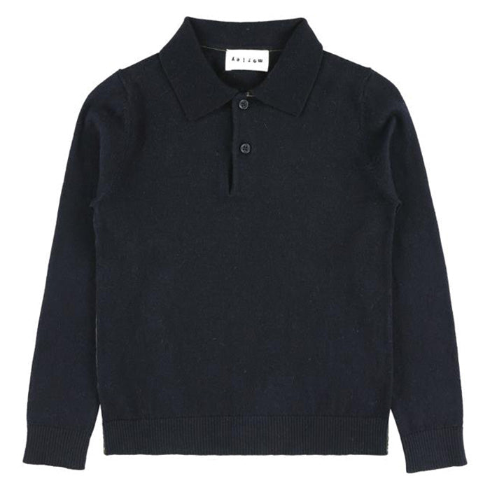 Morley Child Tjarlie Polo Sweater Neat Navy Blue