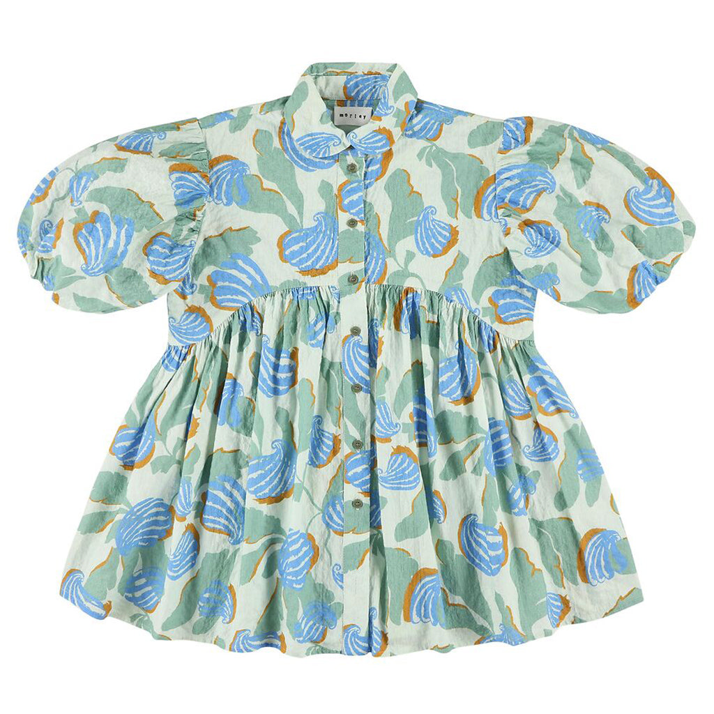 Morley Child Ulyses Dress Blue Shell Print