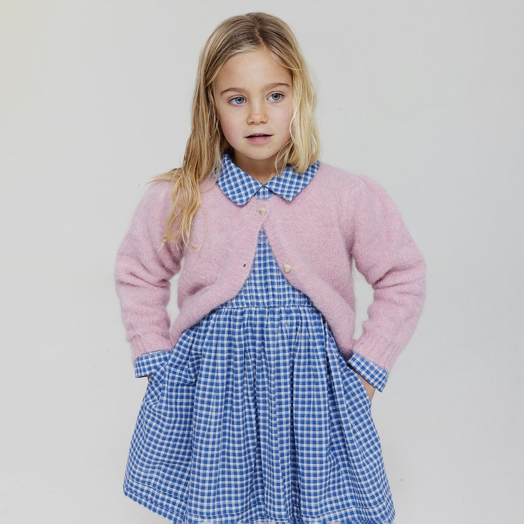 Morley Child Vie Dress Axiot Blue Plaid
