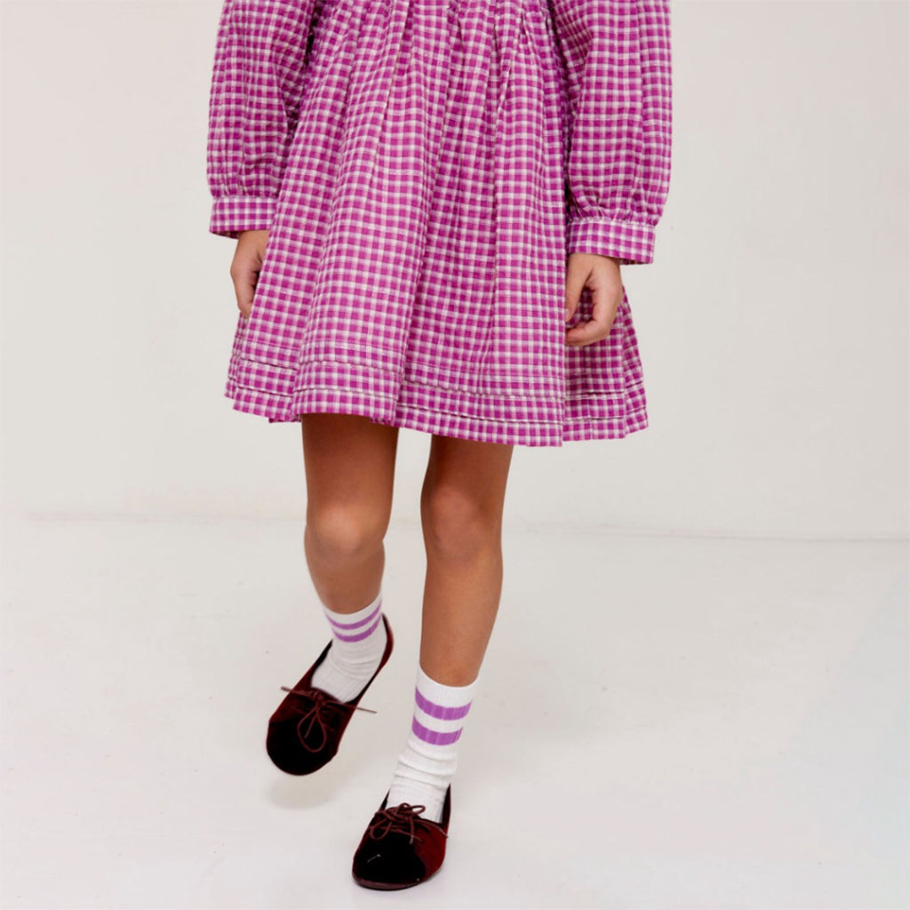 Morley Child Vie Dress Axiot Lilac Pink Plaid Pink 2Y
