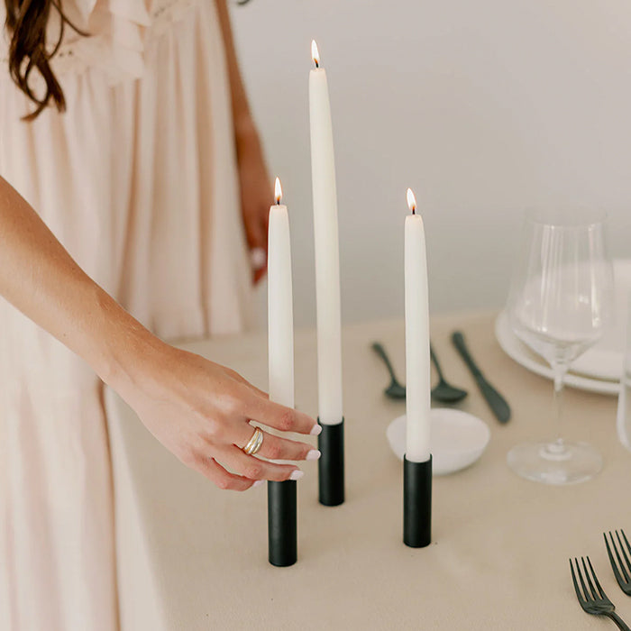 Mo&Co Home Dipped Beeswax Taper Candles Natural White